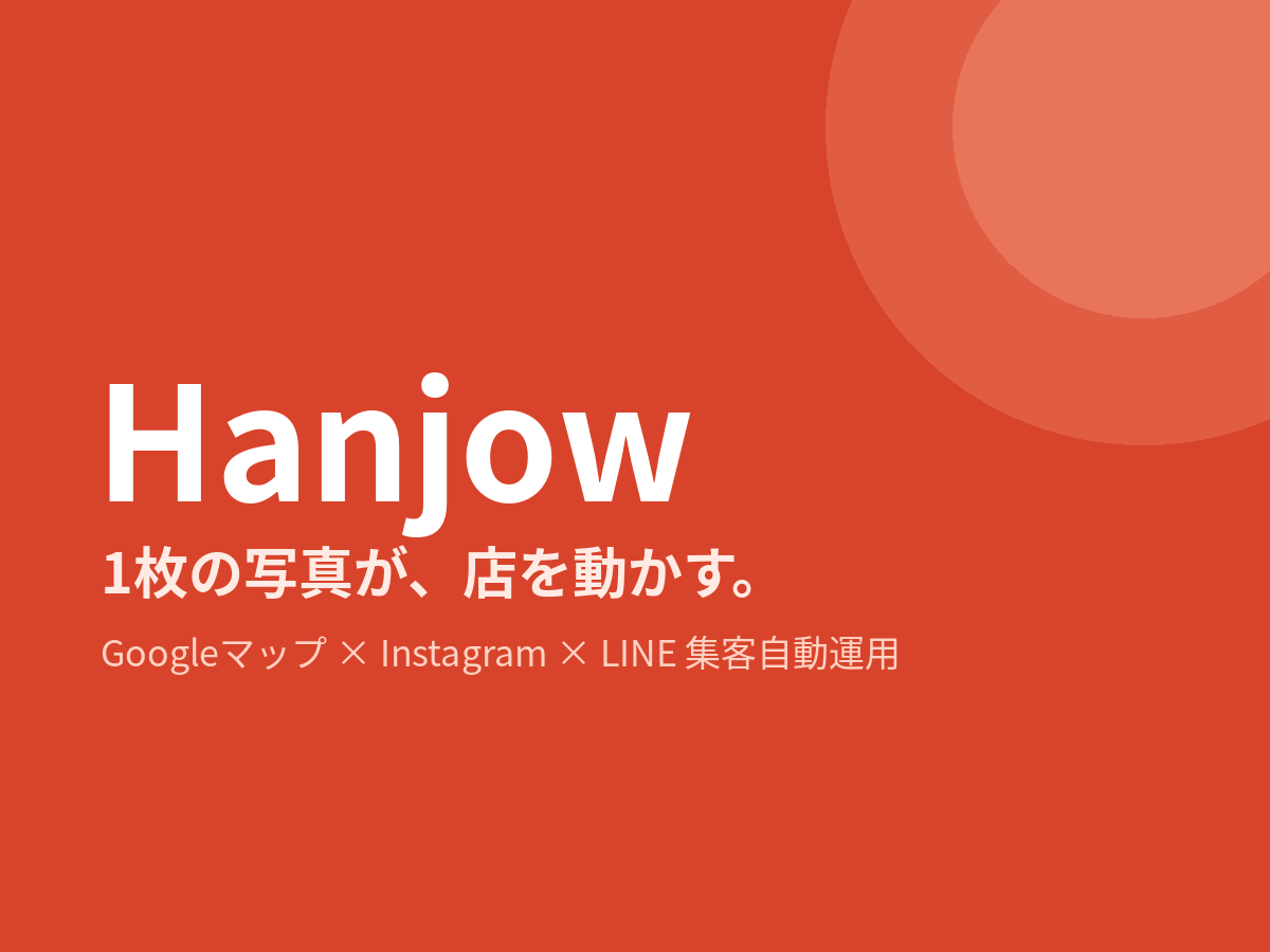 店舗集客の自動運用 Hanjow